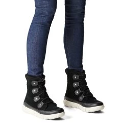 Sorel Women's Explorer II Joan Faux Fur Boot - Black/Fawn - Regular (B) -Shoe Zone Shop 1951631 010 a9