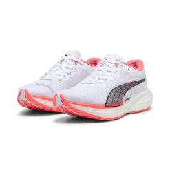 Women's Deviate Nitro 2 Running Shoe - Puma White/Fire Orchid/Icy Blue- Regular (B) -Shoe Zone Shop 24C3C4ED7A SP 14116835