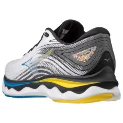Mizuno Men's Wave Sky 6 Running Shoe - White/Cyber Yellow - Regular (D) -Shoe Zone Shop 411369.0034 08