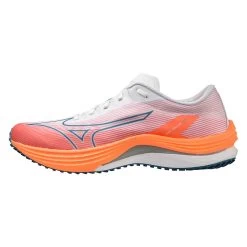 Mizuno Men's Wave Rebellion Flash Running Shoe- White/Silver - Regular (D) -Shoe Zone Shop 411392 0073 00