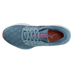 Mizuno Women's Wave Inspire 19 Running Shoe- Provincial Blue/White- Regular (B) -Shoe Zone Shop 411398 5B00 04