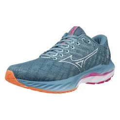 Mizuno Women's Wave Inspire 19 Running Shoe- Provincial Blue/White- Regular (B) -Shoe Zone Shop 411398 5B00 07