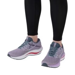 Mizuno Women's Wave Inspire 19 Running Shoe- Wisteria/China Blue- Regular (B) -Shoe Zone Shop 411398 6BCL 10