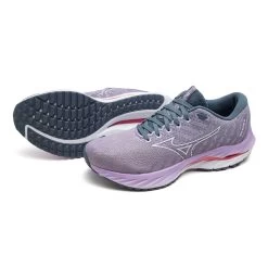 Mizuno Women's Wave Inspire 19 Running Shoe- Wisteria/China Blue- Regular (B) -Shoe Zone Shop 411398 6BCL 99