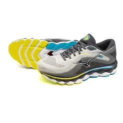Mizuno Men's Wave Sky 7 Running Shoe - Pearl Blue/White - Regular (D) -Shoe Zone Shop 411411 5F00 11