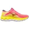 Mizuno Women's Wave Sky 7 Running Shoe - High/Vis Pink/Ombre Blue - Regular (B) -Shoe Zone Shop 411413 1VRE 03