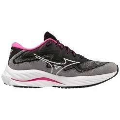 Mizuno Women's Project Zero Wave Rider 27 Running Shoe - Black/White- Regular (B)