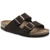 Birkenstock Arizona Mocha Suede Leather Sandal- Regular/Wide -Shoe Zone Shop 51903