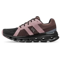 On Running Women's Cloudrunner Waterproof Running Shoe - Black/Grape - Regular (B) -Shoe Zone Shop 52.98636 cloudrunner waterproof fw22 black grape w g4