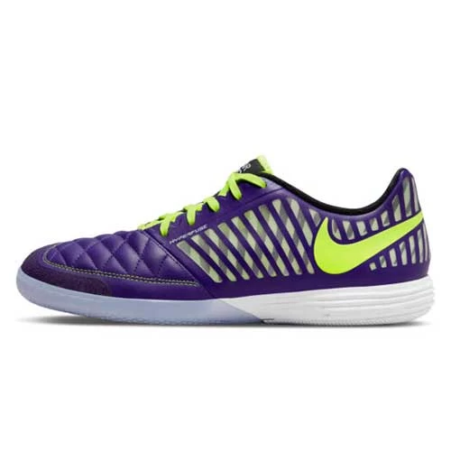Unisex Nike Lunar Gato II IC Soccer Shoe -Electro Purple/Volt/Black - Image 3