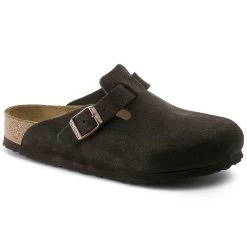 Birkenstock Boston Soft Footbed Mocha Suede- Regular/Wide