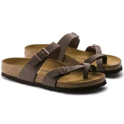 Birkenstock Mayari Suede Mocha Birko-Flor® Nubuck Sandal- Regular/Wide -Shoe Zone Shop 71063 pair
