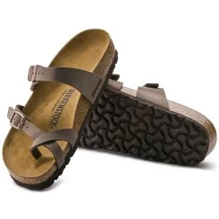 Birkenstock Mayari Suede Mocha Birko-Flor® Nubuck Sandal- Regular/Wide -Shoe Zone Shop 71063 sole