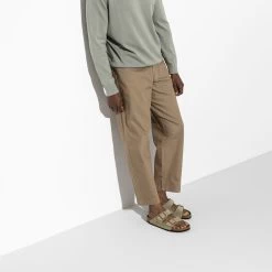 Birkenstock Arizona Soft Footbed Taupe Suede Leather Sandal - Taupe- Regular/Wide -Shoe Zone Shop 951303 f look m