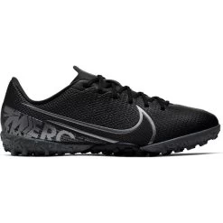 Nike Jr. Mercurial Vapor 13 Academy TF Soccer Cleat - Black/Cool Grey/Metallic Cool Grey