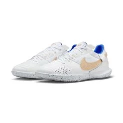 Unisex Nike Streetgato IC Soccer Shoes- White/Metallic Gold/Hyper Royal - Regular (D) -Shoe Zone Shop AURORA DC8466 174 PHCFH001 2000