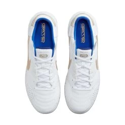 Unisex Nike Streetgato IC Soccer Shoes- White/Metallic Gold/Hyper Royal - Regular (D) -Shoe Zone Shop AURORA DC8466 174 PHCTH001 2000