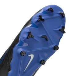Nike Phantom GX Academy Dynamic Fit MG Soccer Cleat - Black/Chrome-Hyper Royal- Regular (D) -Shoe Zone Shop AURORA DD9472 040 PHSYD001 2000
