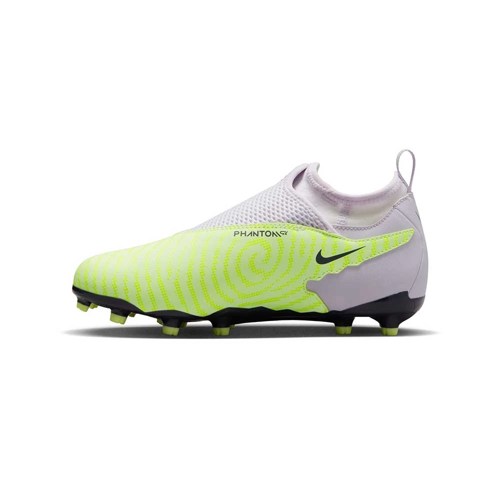 Nike Youth Phantom GX Academy DF FG/MG Soccer Cleats - Barely Volt/Gridiron - Regular (D) 4 Nike Youth Phantom GX Academy DF FG/MG Soccer Cleats - Barely Volt/Gridiron - Regular (D) - Image 2