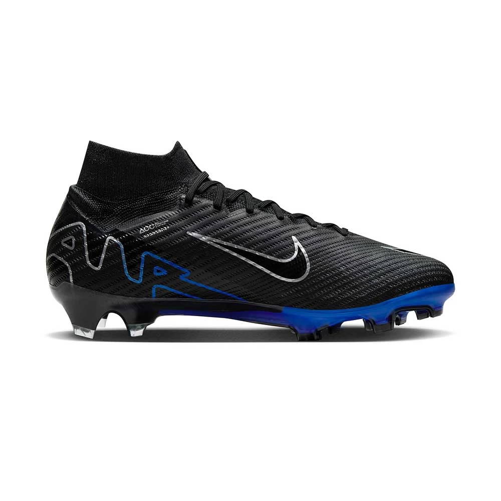 Nike Zoom Mercurial Superfly 9 Elite FG Soccer Cleat - Black/Chrome-Hyper Royal- Regular (D) 3 Nike Zoom Mercurial Superfly 9 Elite FG Soccer Cleat - Black/Chrome-Hyper Royal- Regular (D)
