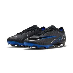 Nike Zoom Mercurial Vapor 15 Elite FG Soccer Cleat- Black/Chrome-Hyper Blue- Regular (D) -Shoe Zone Shop AURORA DJ4978 040 PHCFH001 2000