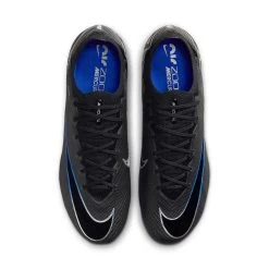 Nike Zoom Mercurial Vapor 15 Elite FG Soccer Cleat- Black/Chrome-Hyper Blue- Regular (D) -Shoe Zone Shop AURORA DJ4978 040 PHCTH001 2000