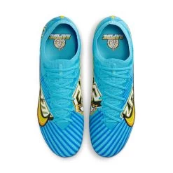 Men'sNike Zoom Mercurial Vapor 15 Elite KM FG Soccer Cleats - Baltic Blue/White- Regular (D) -Shoe Zone Shop AURORA DR9996 400 PHCTH001 2000