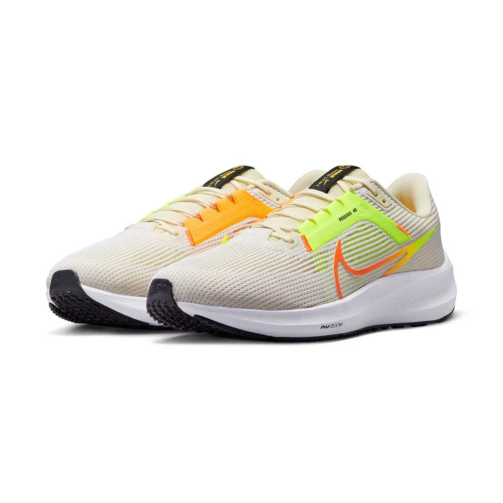 Nike Men's Air Zoom Pegasus 40 Running Shoe- White/Multi Color/Coconut - Regular (D) 5 Nike Men's Air Zoom Pegasus 40 Running Shoe- White/Multi Color/Coconut - Regular (D) - Image 3