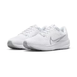 Nike Women's Air Zoom Pegasus 40 Running Shoe- White/Metallic Silver/Pure Platinum- Regular (B) -Shoe Zone Shop AURORA DV3854 101 PHCFH001 2000