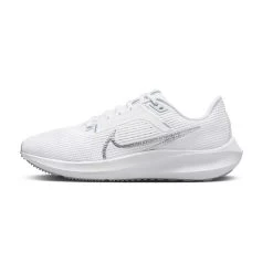 Nike Women's Air Zoom Pegasus 40 Running Shoe- White/Metallic Silver/Pure Platinum- Regular (B) -Shoe Zone Shop AURORA DV3854 101 PHSLH000 2000