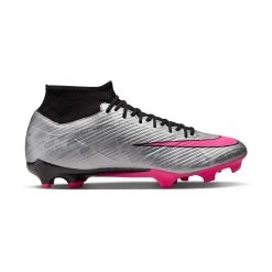 Unisex Nike Zoom Mercurial Superfly 9 Academy XXV MG Soccer Cleats - Metallic Silver/Hyper Pink