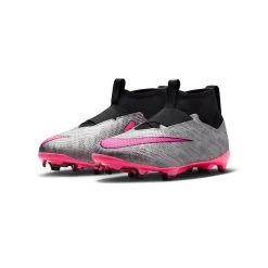 Youth Nike Jr. Zoom Mercurial Superfly 9 Pro XXV FG Soccer Cleats - Metallic Silver/Hyper Pink - Regular (D) -Shoe Zone Shop AURORA FJ2034 060 PHCFH001 2000 1