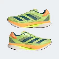 ADIDAS Unisex ADIZERO Adios Pro 2 - Pulse Lime/Real Teal/Flash Orange-Regular (D) 15 ADIDAS Unisex ADIZERO Adios Pro 2 - Pulse Lime/Real Teal/Flash Orange-Regular (D) -Shoe Zone Shop Adizero Adios Pro 2.0 Shoes Green GX3124 09 standard
