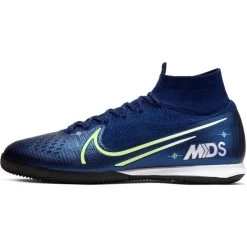 Nike Unisex Superfly 7 Elite MDS IC Soccer Cleat - Blue Void/White/Black/Metallic Silver -Shoe Zone Shop BQ5470 401 PHSLH000