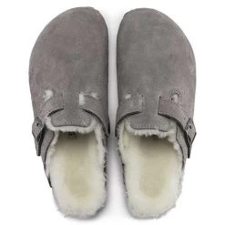 Birkenstock Boston Shearling - Stone - Regular/Wide -Shoe Zone Shop BostonShearling Stone 3