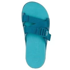 Chaco Women's Chillos Slide - Ocean Blue- Regular (B) -Shoe Zone Shop CHAW JCH109118 022221 S22 TOP