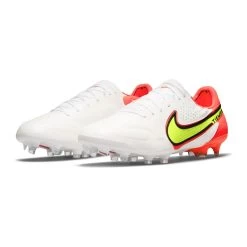 Nike Unisex Tiempo Legend 9 Elite FG Soccer Shoe - White/Volt/Bright Crimson - Regular (D) -Shoe Zone Shop CZ8482 176 PHCFH001 2000