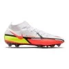 Nike Unisex Phantom GT2 Elite Dynamic Fit FG Soccer Shoes - White/Bright Crimson/Volt - Regular (D) -Shoe Zone Shop CZ9889 167 PHSRH000 2000