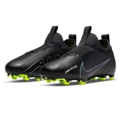 Nike Youth JR Vapor 15 Academy FG/MG Soccer Shoe - Black/Dark Smoke -Shoe Zone Shop DJ5617 001 PHCFH001
