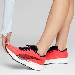 Women's Deviate Nitro 2 Running Shoe - Puma Black/Fire Orchid- Regular (B) -Shoe Zone Shop Deviate NITRO 2 Womens Running Shoes 6