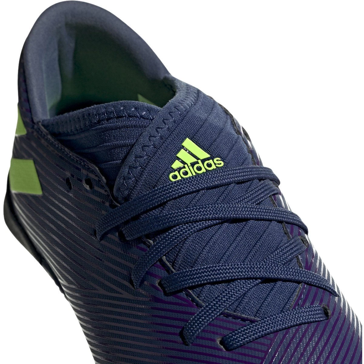 ADIDAS JR Nemeziz Messi Tango 19.3 TF Soccer Shoe - Tech Indigo/Signal Green/Glory Purple 6 ADIDAS JR Nemeziz Messi Tango 19.3 TF Soccer Shoe - Tech Indigo/Signal Green/Glory Purple - Image 4