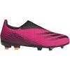 ADIDAS JR X Ghosted .3 Laceless FG Soccer Shoe - Shock Pink/Core Black/Screaming Orange -Shoe Zone Shop FY7281