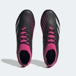 ADIDAS Unisex Predator Accuracy 2 FG Soccer Shoe - Core Black/Ftwr White/Team Shock Pink 2 - Regular (D) -Shoe Zone Shop GW4586 upper