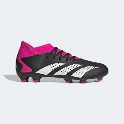 ADIDAS Unisex Predator Accuracy .3 FG Soccer Shoe - Core Black/Ftwr White/Team Shock Pink 2 - Regular (D)