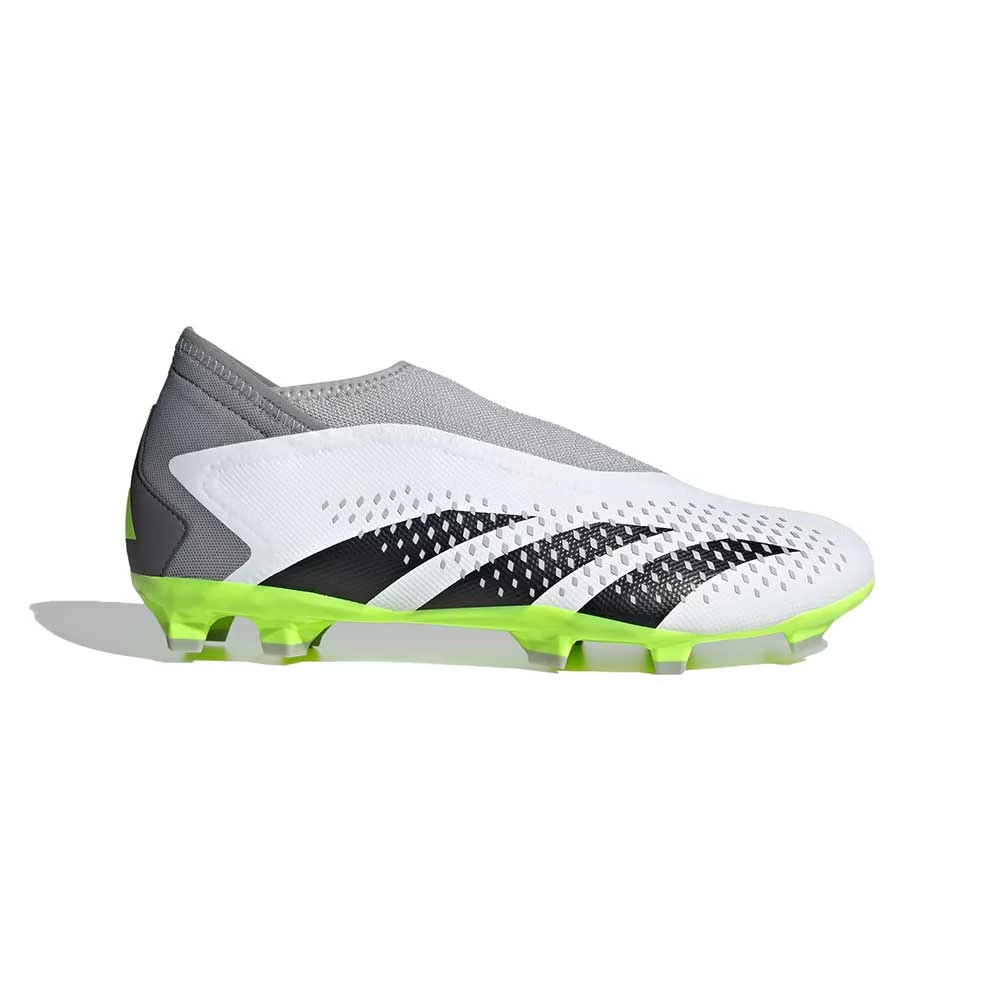 ADIDAS Unisex Predator Accuracy .3 Laceless FG - Cloud White/ Core Black / Lucid Lemon- Regular (D) 3 ADIDAS Unisex Predator Accuracy .3 Laceless FG - Cloud White/ Core Black / Lucid Lemon- Regular (D)