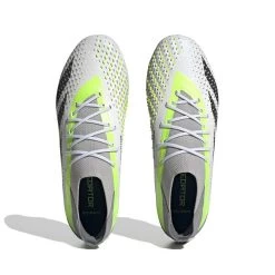 Unisex Adidas Predator Accuracy.1 FG Soccer Shoes - Ftwwht,Cblack,Luclem - Regular (D) -Shoe Zone Shop GZ0035 2 FOOTWEAR Photography Top Portrait View white 30155