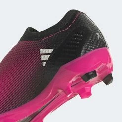ADIDAS Youth JR X Speedportal .3 LL FG Soccer Shoe - Team Shock Pink/Zero Met - Regular (D) -Shoe Zone Shop GZ5061 back