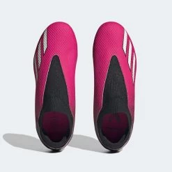 ADIDAS Youth JR X Speedportal .3 LL FG Soccer Shoe - Team Shock Pink/Zero Met - Regular (D) -Shoe Zone Shop GZ5061 top
