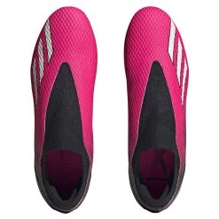 ADIDAS Unisex X Speedportal.3 LL FG Soccer Shoe - Team Shock Pink 2/Zero Metalic/Core Black - Regular (D) -Shoe Zone Shop GZ5065