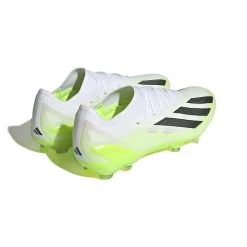 Unisex Adidas X CRAZYFAST.1 FG Soccer Shoe - Cloud White/ Core Black/ Lucid Lemon - Regular (D) -Shoe Zone Shop HQ4516 6 FOOTWEAR Photography BackLateralTopView white 1024x1024 d1dc7eab e531 4b4e b570 7b57adc0b099